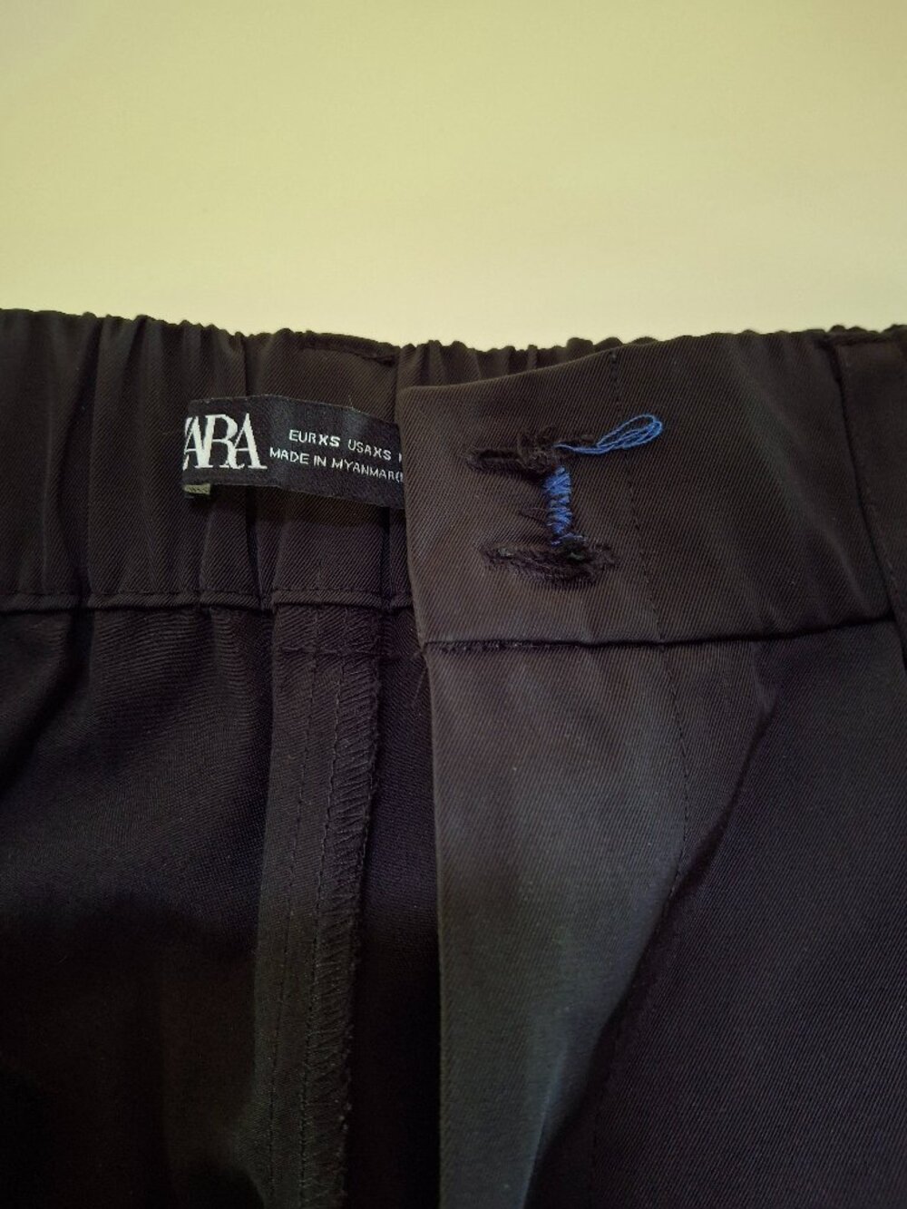 Black Poly-blend Dress Pants